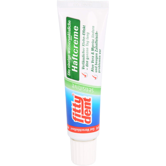 fittydent sensitive wasserunlösliche Haftcreme für Zahnprothesen, 40 g Cream