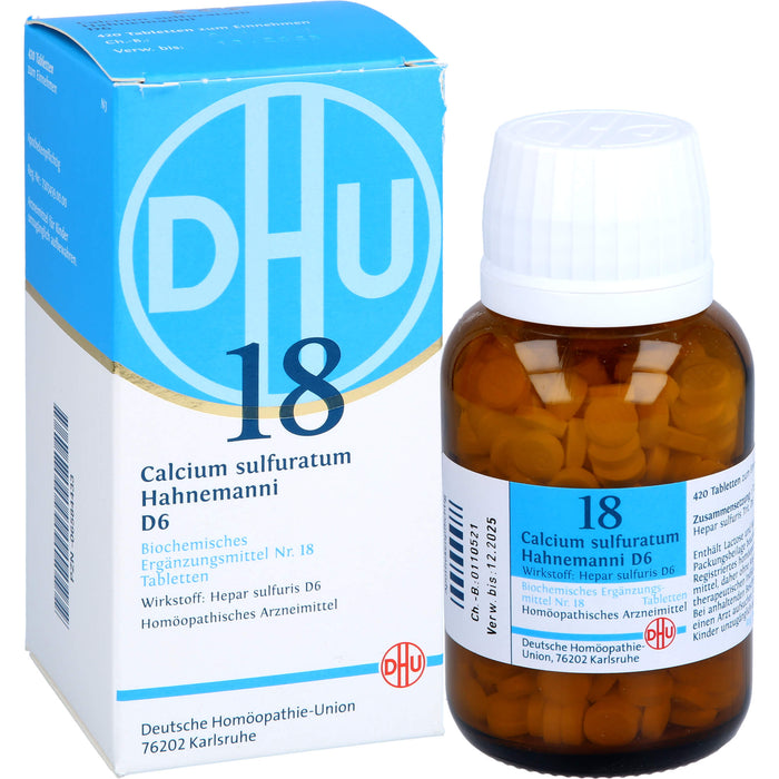 DHU Biochemie 18 Calcium sulfuratum D6 Tabletten, 420 pcs. Tablets