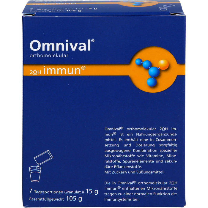 OMNIVAL orthomolekular 2OH immun 7 TP Granulat, 7 pc Sachets