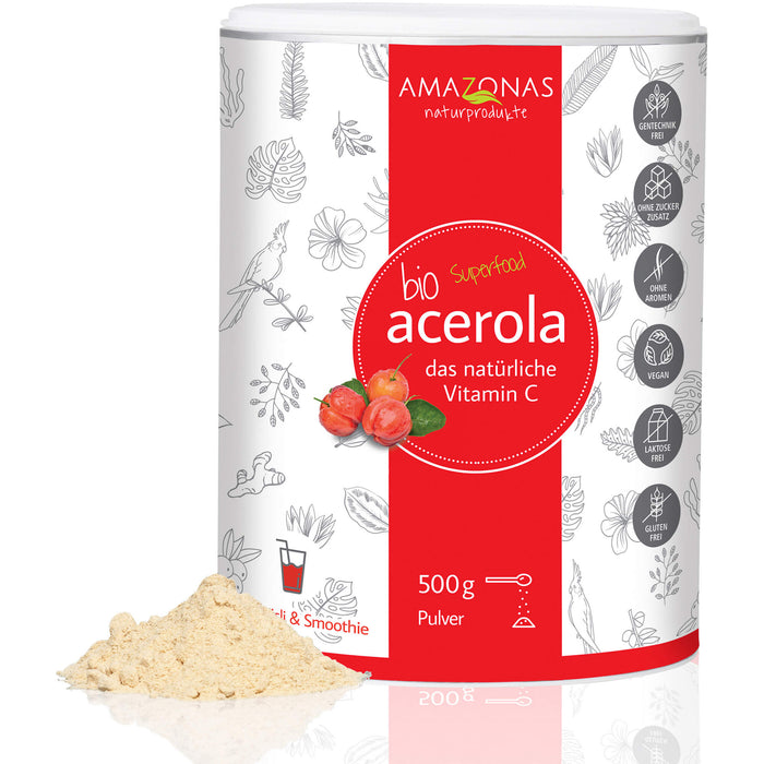 AMAZONAS Acerola Pulver bio, 500 g Poudre