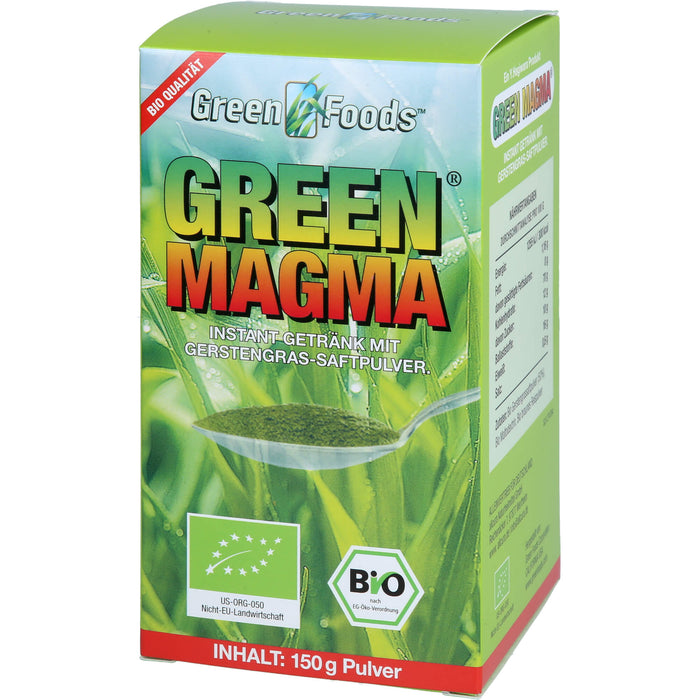 Green Foods Green Magma Gerstengrasextrakt-Pulver bio, 150 g Poudre