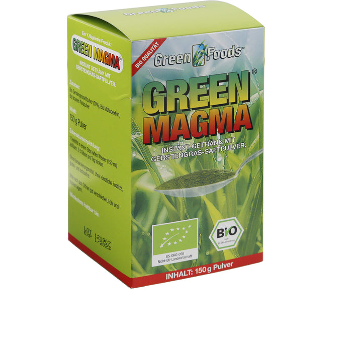 Green Foods Green Magma Gerstengrasextrakt-Pulver bio, 150 g Pulver