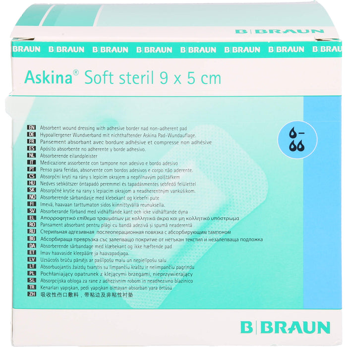 ASKINA SOFT STERIL 9X5CM HYPOALLERGENER WUNDVERBAN, 50 St VER