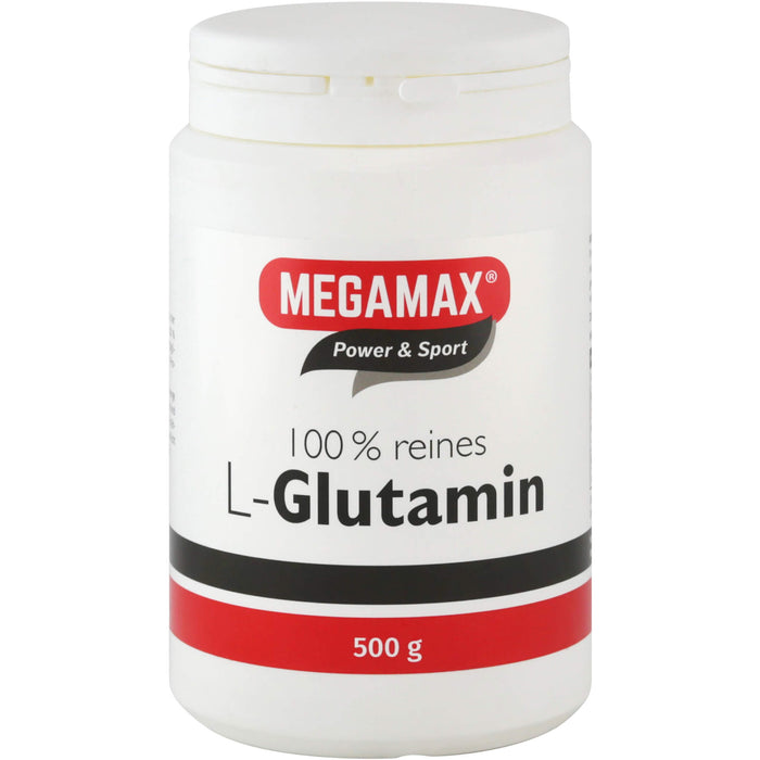 MEGAMAX Power & Sport 100 % reines L-Glutamin Pulver, 500 g Powder