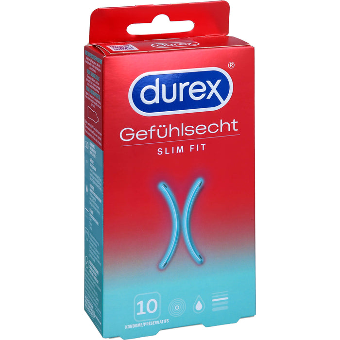 Durex Gefühlsecht Slim Fit Kondome, 10 pcs. Condoms