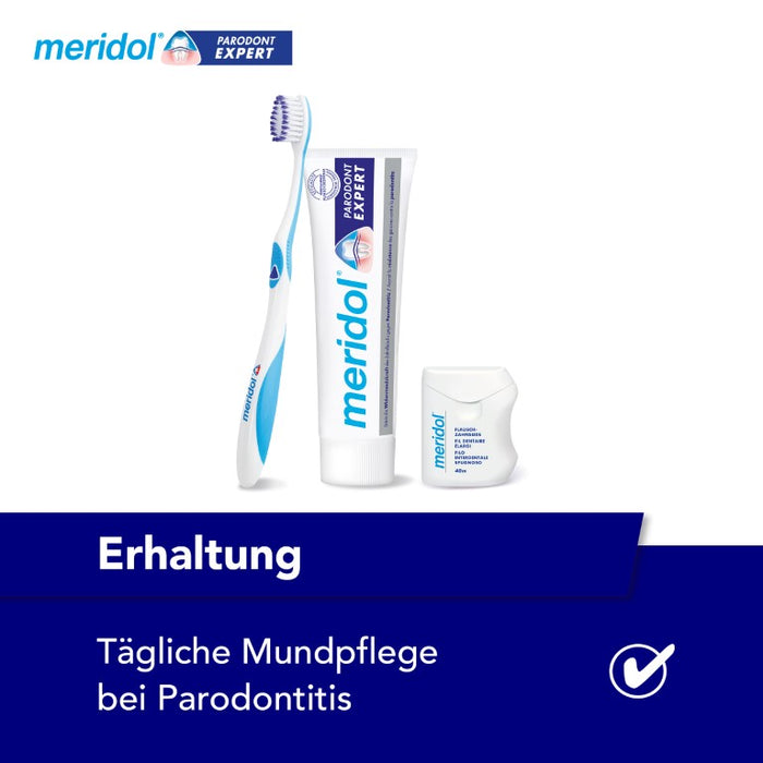 meridol med CHX 0,2% Antibakterielle Mundspülung mit Chlorhexidin zur Bekämpfung bakterieller Entzündungen in der Mundhöhle mit mildem Geschmack, 300 ml Solution