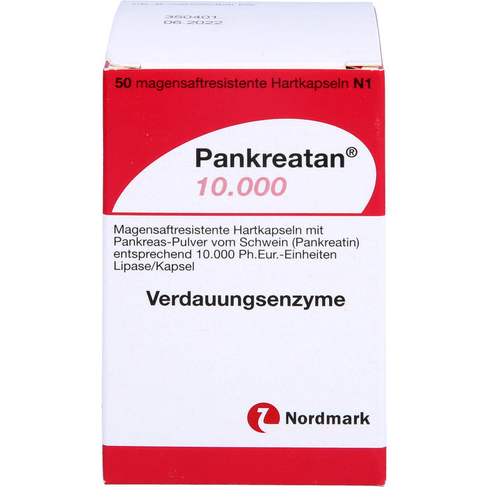 Pankreatan 10.000, Magensaftresistente Hartkapseln, 50 pc Capsules