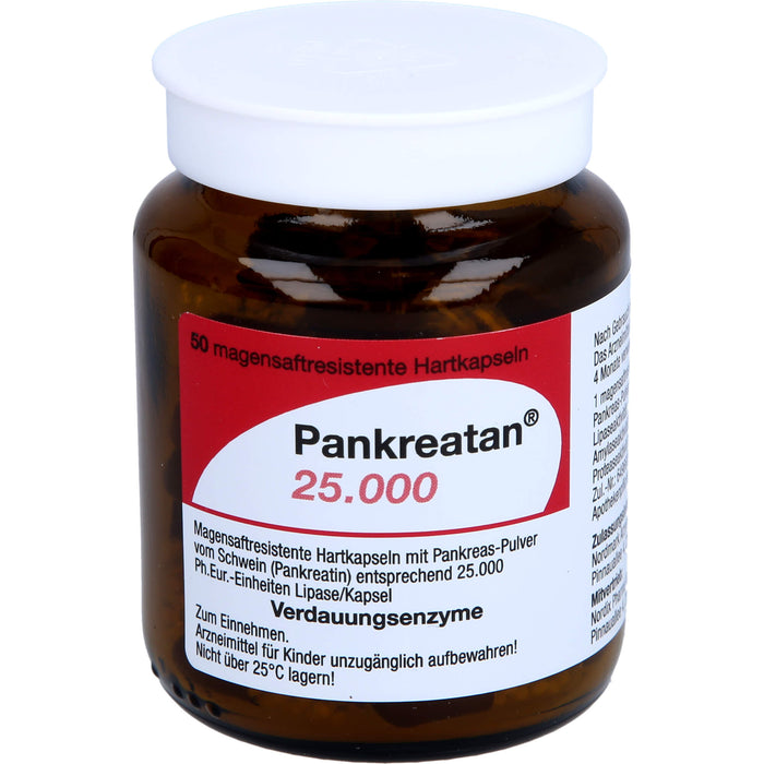 Nordmark Pankreatan 25.000 Hartkapseln Verdauungsenzyme, 50 pc Capsules