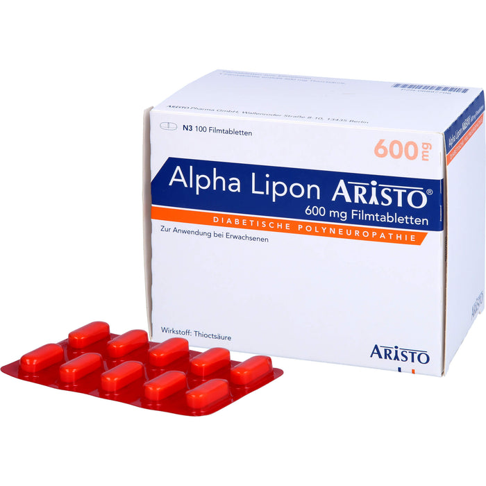 Alpha Lipon Aristo 600 mg Filmtabletten, 100 St. Tabletten