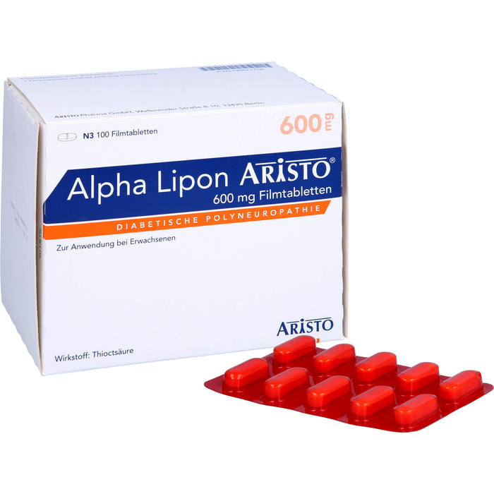 Alpha Lipon Aristo 600 mg Filmtabletten, 100 pc Tablettes