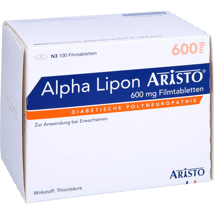 Alpha Lipon Aristo 600 mg Filmtabletten, 100 St. Tabletten