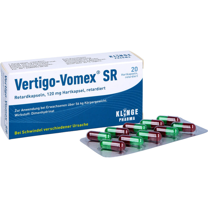 Vertigo-Vomex SR Retardkapseln bei Schwindel, 20 St. Kapseln