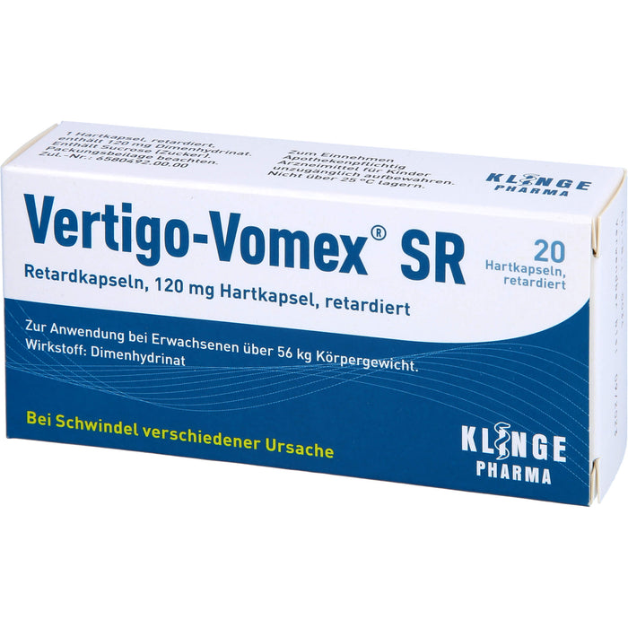 Vertigo-Vomex SR Retardkapseln bei Schwindel, 20 pcs. Capsules