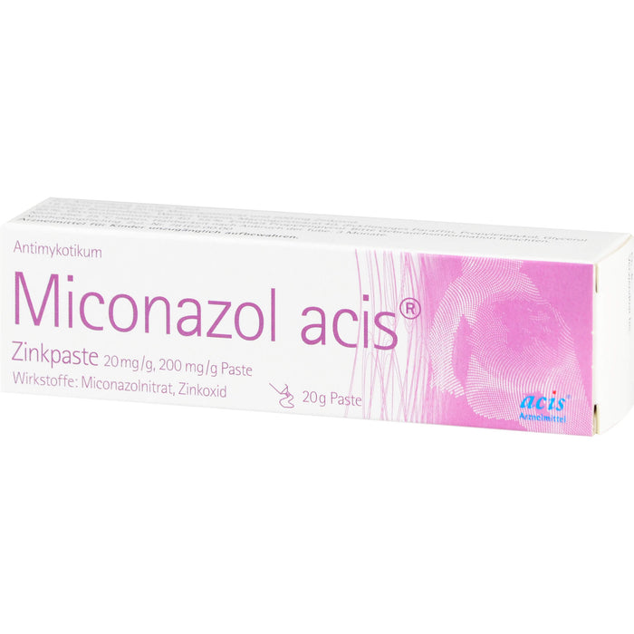 Miconazol acis Zinkpaste 20 mg/g gegen Pilzerkrankungen der Haut, 20 g Cream