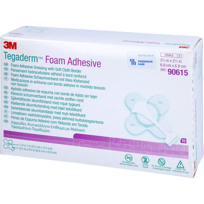 Tegaderm Foam Adhesive FK 6,9x6,9cm kreuzform, 10 St VER