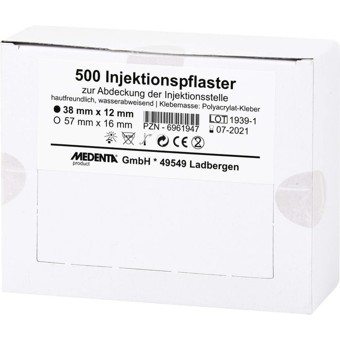 INJEKTIONSPFLASTER 38X12MM, 500 St PFL