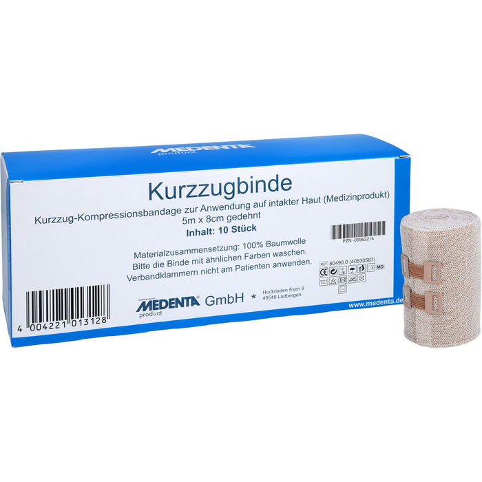 KURZZUGBINDE 5MX8CM, 10 St BIN