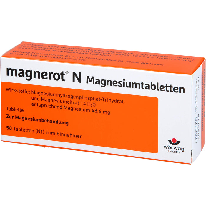 magnerot N Magnesiumtabletten, 50 pc Tablettes