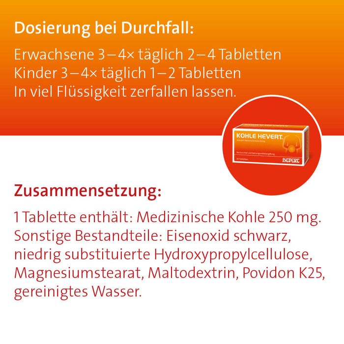 Kohle Hevert Tabletten, 100 pcs. Tablets