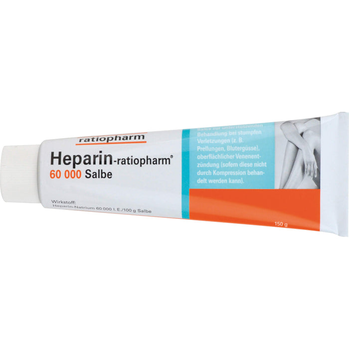 Heparin-ratiopharm 60000 Salbe bei stumpfen Verletzungen, 150 g Onguent