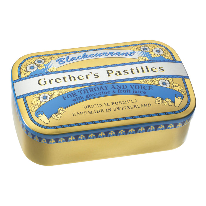 Grether's Pastilles Blackcurrant Gold für Hals und Stimme, 110 g Pastilles