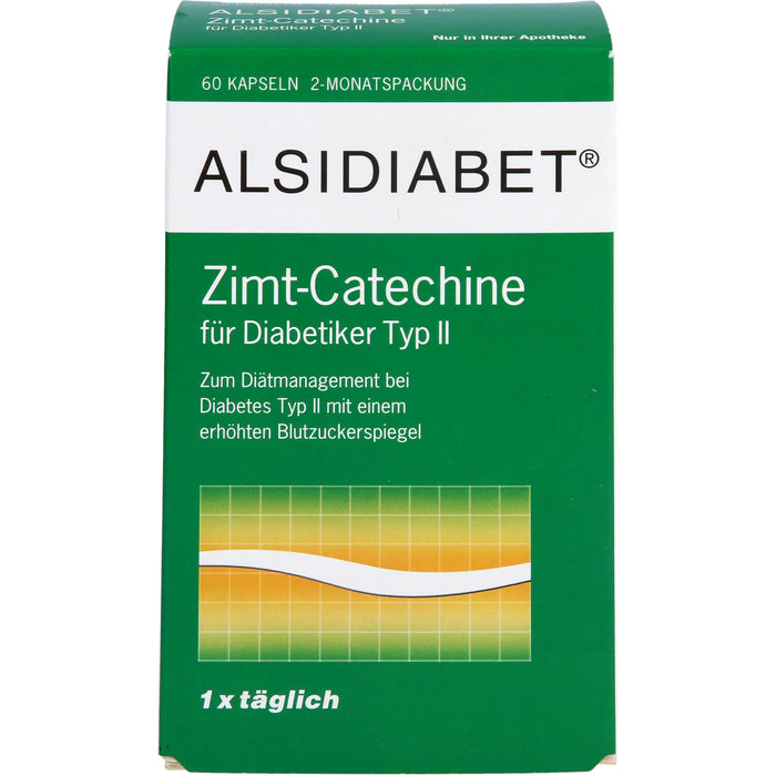 ALSIDIABET Zimt-Catechine für Diabetiker Typ II, 60 pc Capsules