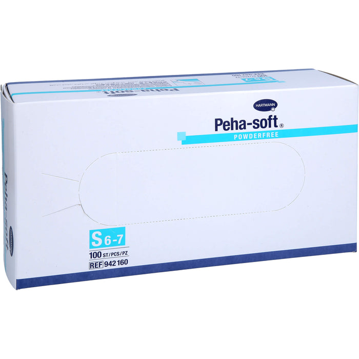 Peha-soft powderfree aus Latex Untersuchungshandschuhe Gr. S 6 - 7, 100 pcs. Gloves