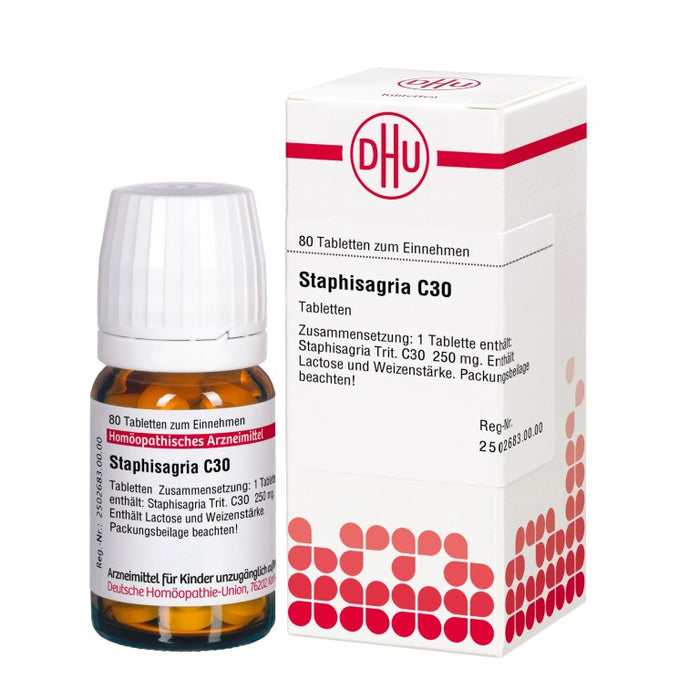 DHU Staphisagria C30 Tabletten, 80 St. Tabletten