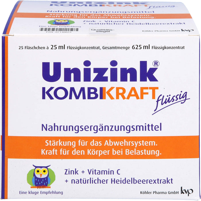 Unizink Kombikraft Fläschchen, 25 pc Ampoules