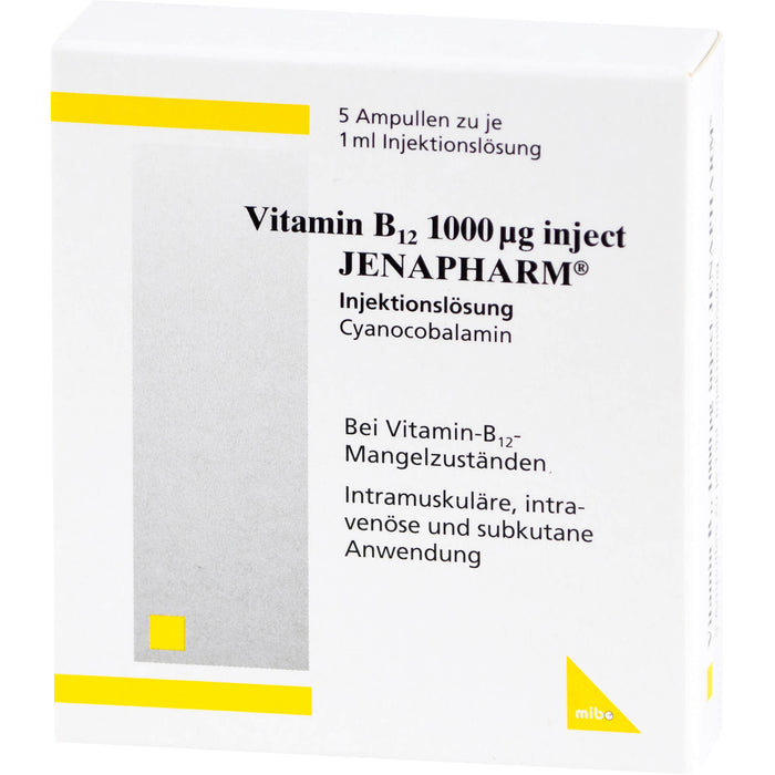 Vitamin B12 1000 µg inject JENAPHARM Injektionslösung, 5 St. Ampullen