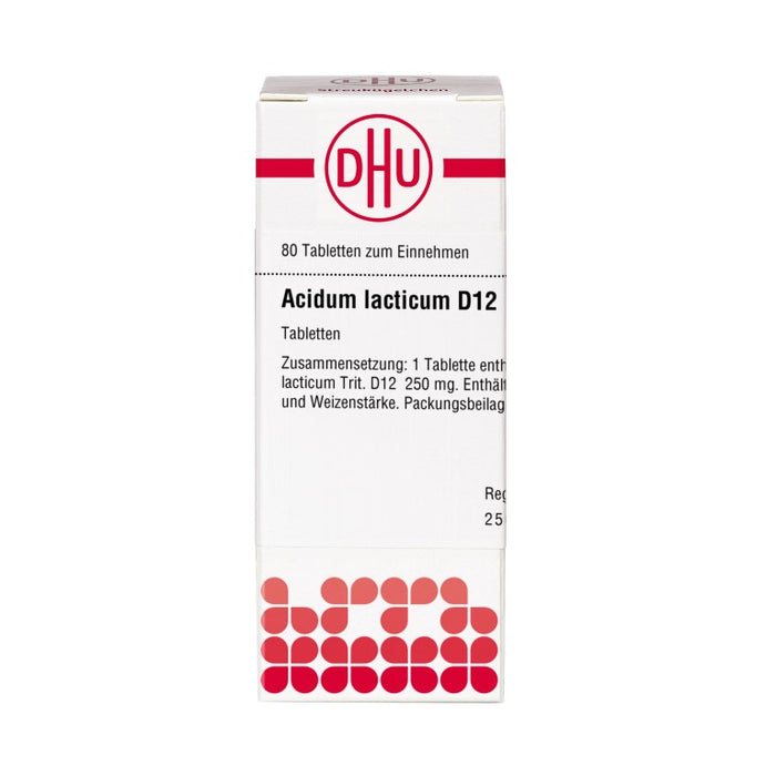 DHU Acidum lacticum D12 Tabletten, 80 St. Tabletten