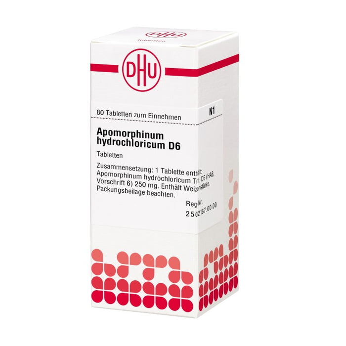 Apomorphinum hydrochloricum D6 DHU Tabletten, 80 St. Tabletten