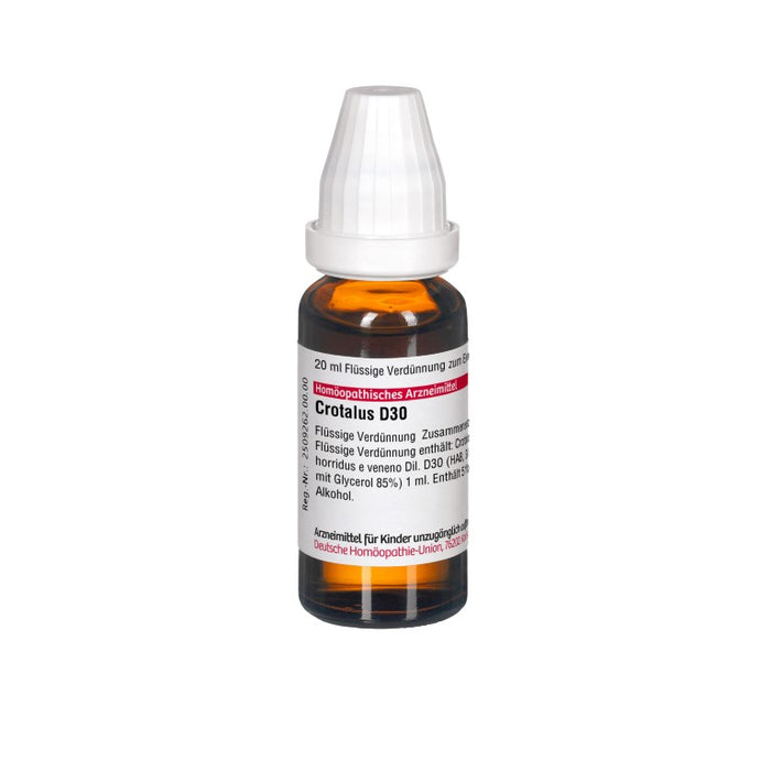 Crotalus D30 DHU Dilution, 20 ml Lösung