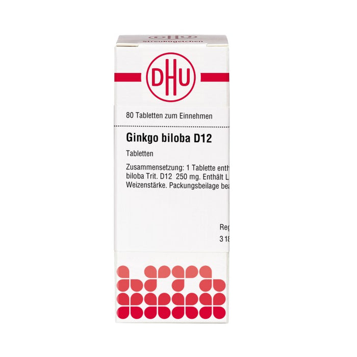 DHU Ginkgo biloba D12 Tabletten, 80 pc Tablettes