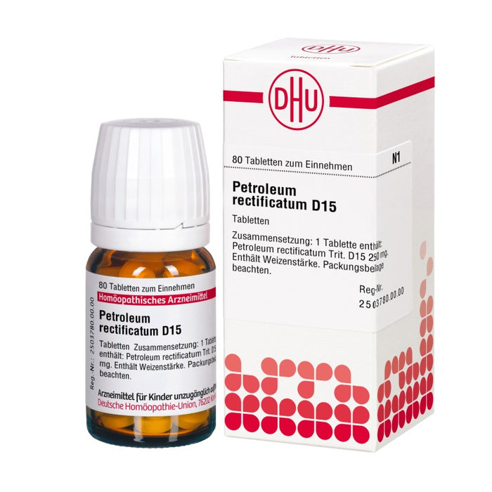 Petroleum rectificatum D15 DHU Tabletten, 80 St. Tabletten