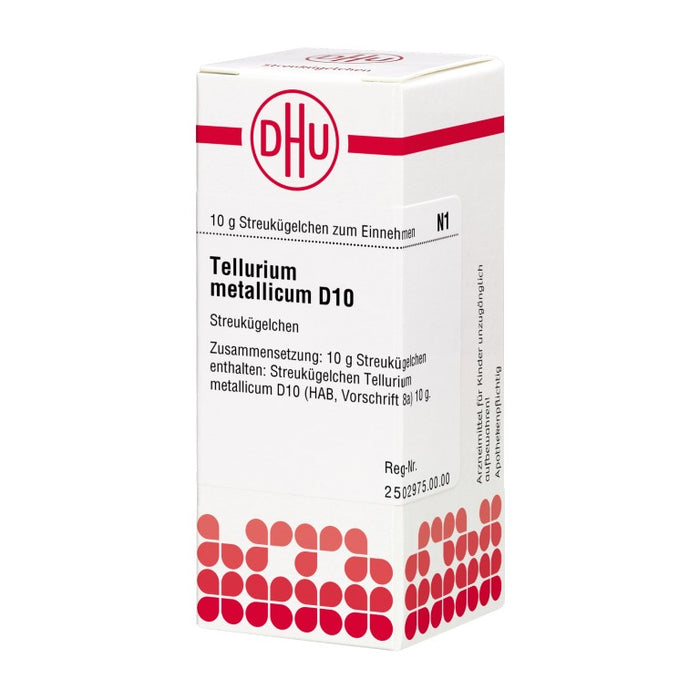 Tellurium metallicum D10 DHU Globuli, 10 g Globuli