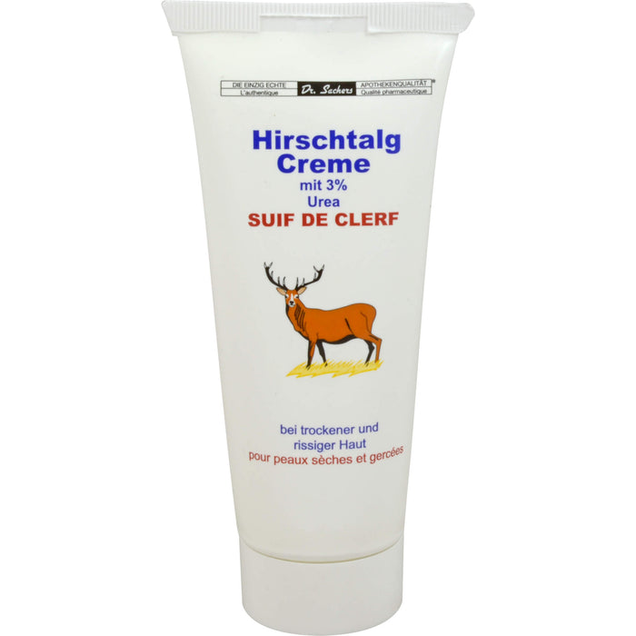 Dr. Sachers Hirschtalg Creme mit 3% Urea bei trockener und rissiger Haut, 100 ml Creme