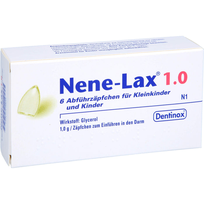 Nene-Lax 1.0 Abführzäpfchen für Kleinkinder und Kinder, 6 pc Suppositoires