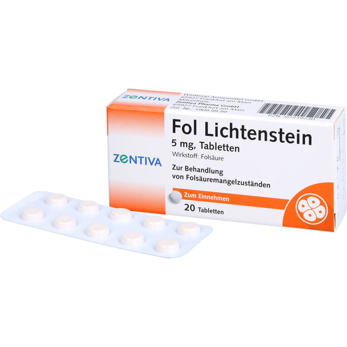 Fol Lichtenstein, 5 mg, Tabletten, 20 St TAB