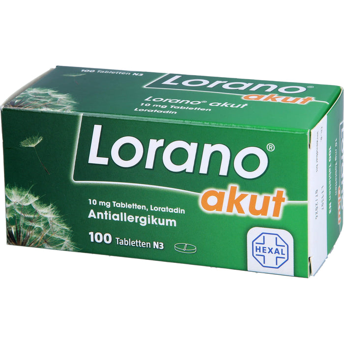 Lorano akut Tabletten, 100 pcs. Tablets