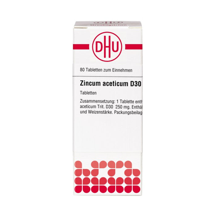 Zincum aceticum D30 DHU Tabletten, 80 St. Tabletten