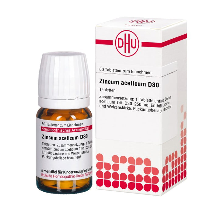 Zincum aceticum D30 DHU Tabletten, 80 St. Tabletten