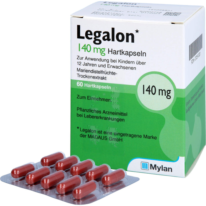 Legalon 140 mg Hartkapseln bei Lebererkrankungen, 60 pcs. Capsules