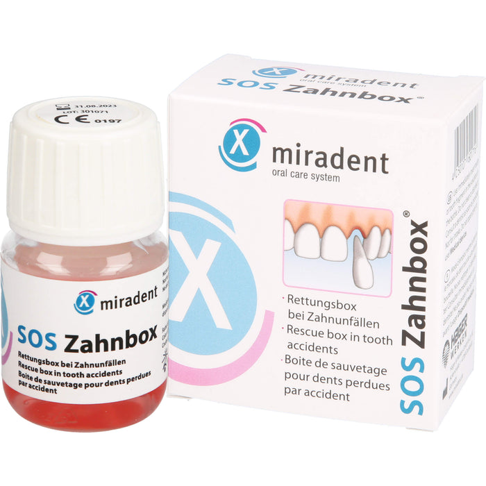 miradent SOS Zahnbox Rettungsbox bei Zahnunfällen, 1 pcs. Ampoules