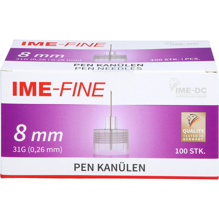 IME-FINE Universal 31G/8mm Pen Kanülen, 100 St KAN