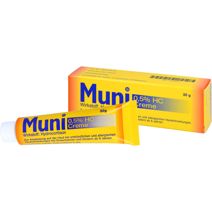 Muni 0,5% HC Creme bei entzündlichen und allergischen Hauterkrankungen, 30 g Crème