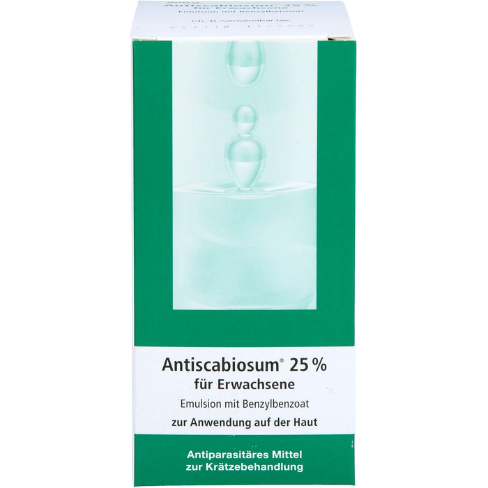 Antiscabiosum 25 % für Erwachsene Emulsion bei Krätze, 200 ml Solution