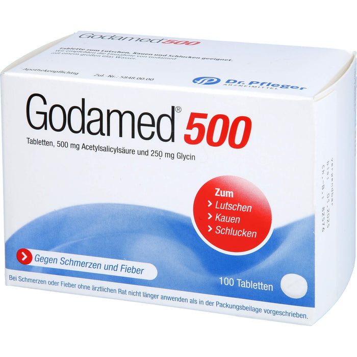 Godamed 500 Tabletten gegen Schmerzen und Fieber, 100 pcs. Tablets