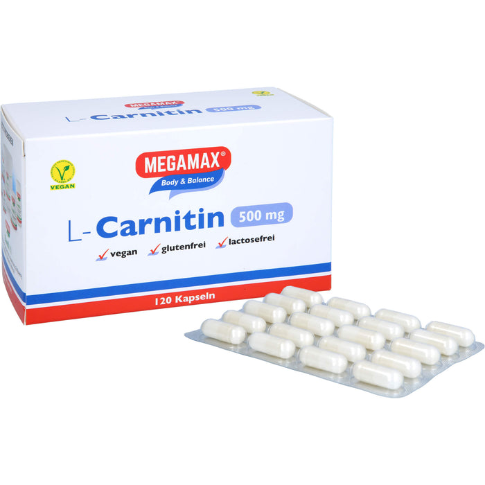 MEGAMAX Figur & Balance L-Carnitin 500 mg Kapseln, 120 pc Capsules