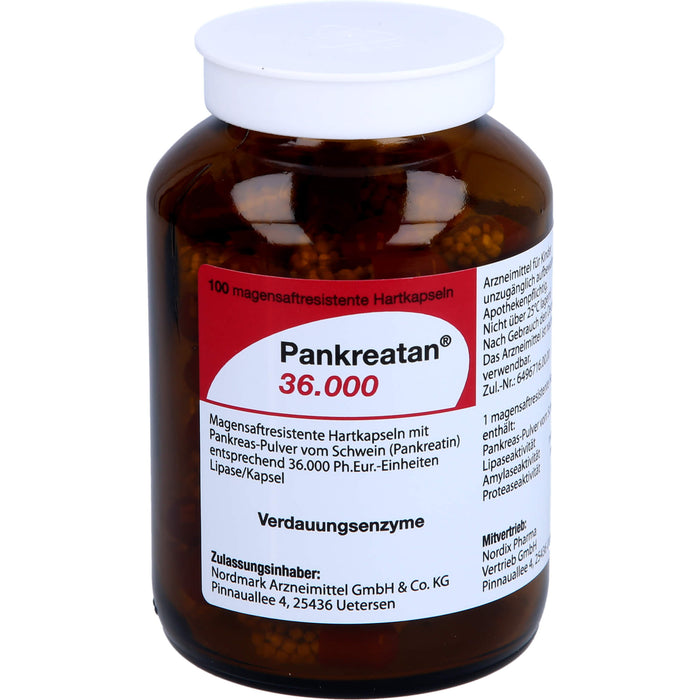 Pankreatan 36.000, Magensaftresistente Hartkapseln, 100 pcs. Capsules